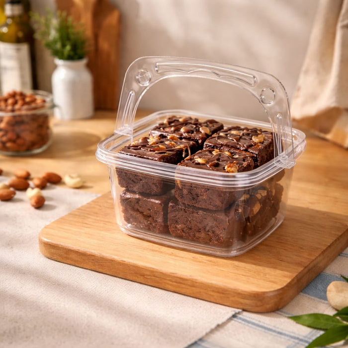 Transparent Packaging Box | Portable Disposable  Box for Picnic, Dryfruit Packing ,Camping, Gift Packing (3 Sizes Available)
