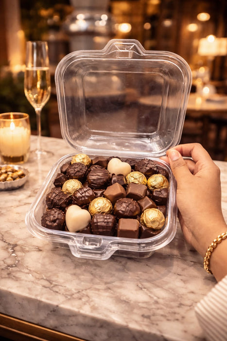 Premium Transparent  Box (10.5x10.5x8 cm ) | Transparent Dessert Packaging Box for Tiramisu, Burger ,Bento Cakes & Bakery Items