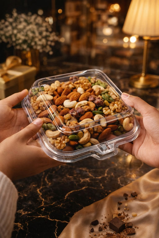 Premium Transparent  Box (10.5x10.5x8 cm ) | Transparent Dessert Packaging Box for Tiramisu, Burger ,Bento Cakes & Bakery Items