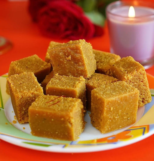 Velvet door Traditional Mag ni Dal No Dar (Jain Friendly) – Pure Ghee Sweet -Gujarati Mithai