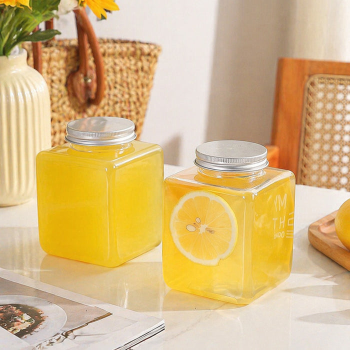 Premium Star Shape And Square Shape Transparent Storage Jar with Lid | Cute Candy Jar, Dry Fruit Container, Gift Packing Jar for Kids & Hampers