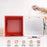 Foldable Transparent Gift Hamper Box with Handle | Reusable PVC Carry Bag for Gifting, Wedding Hampers & Packaging (Red, White, Sky Blue, Orange)