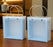 Foldable Transparent Gift Hamper Box with Handle | Reusable PVC Carry Bag for Gifting, Wedding Hampers & Packaging (Red, White, Sky Blue, Orange)