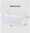 Transparent Dessert Packaging Box with Lid | White Base Plastic Cake Box for Brownies, Pastries & Bento Cakes (13×6×6 cm)