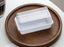 Transparent Dessert Packaging Box with Lid | White Base Plastic Cake Box for Brownies, Pastries & Bento Cakes (13×6×6 cm)