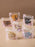 Multi Print Transparent Zip Lock Pouch  (Asthetic Designs) | 13 x 13 cm | Reusable Plastic Packaging for Cookies, Chocolates & Dry Snacks