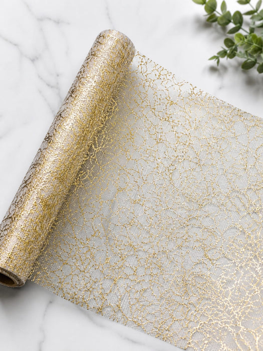 Decorative Mesh  Net Roll | 19 Inch Width × 4.5 Meter Length | Gift Wrapping, Hamper Packing, Wedding & Festive Decoration Net Roll