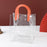 Medium Transparent PVC Gift Bag with Handle |7.5x9x4.5 inch Premium Carry Bag for Hampers, Gifting & Packaging | Available in White, Maroon, Orange & Blue