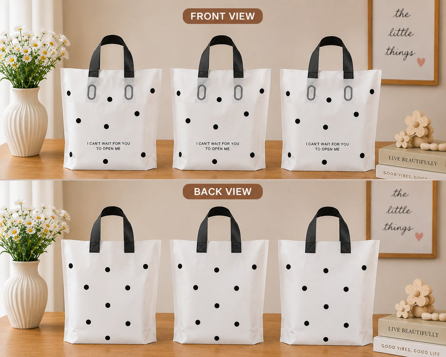 Polka Dot Plastic Gift Bag – Reusable Carry Bag for Gifts, Hampers & Return Favors
