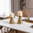 Modern Gold Metal Candle Holder Set – Elegant Decorative Pillar Candle Stand for Table Centerpiece, Living Room & Wedding Décor Pack 1 set of 2pcs (Small, Big )