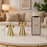Modern Gold Metal Candle Holder Set – Elegant Decorative Pillar Candle Stand for Table Centerpiece, Living Room & Wedding Décor Pack 1 set of 2pcs (Small, Big )