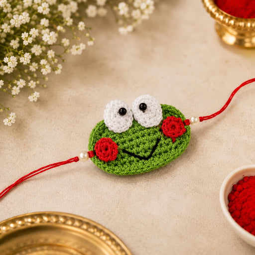 Handmade Crochet Kids Rakhi | Cute Cartoon Design Rakhi | Soft Cotton Thread Rakhi for Brother | Premium Raksha Bandhan Rakhi