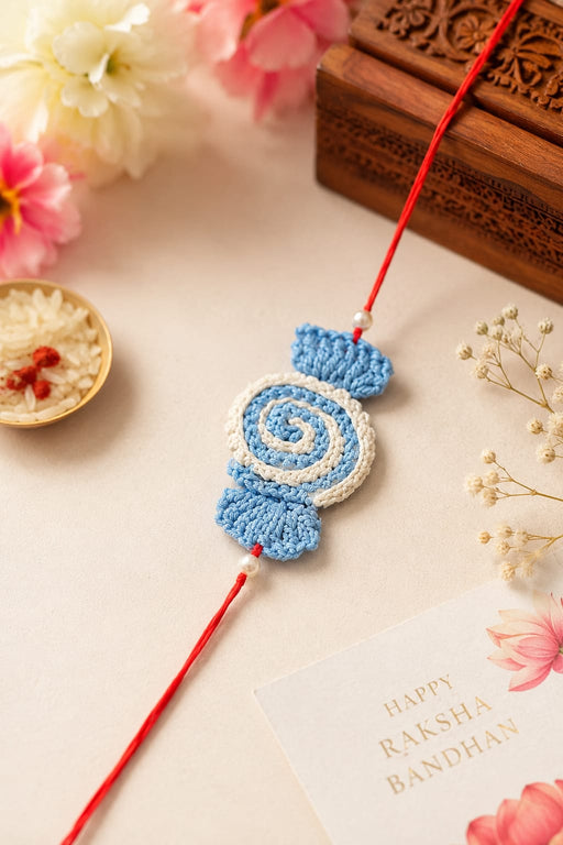 Handmade Crochet Kids Rakhi | Cute Cartoon Design Rakhi | Soft Cotton Thread Rakhi for Brother | Premium Raksha Bandhan Rakhi