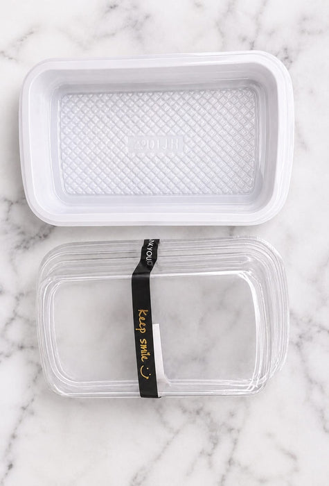 Rectangle Food Container with Transparent Lid (12.5 x 6.5 x 6.5 cm) | Dry Fruit, Chocolate & Snack Storage Box | Food Grade Reusable Container | Available in Multiple Colors