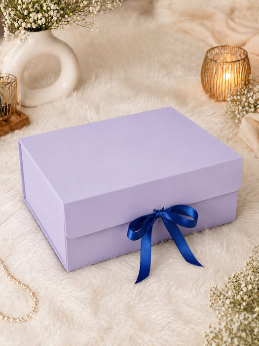 Collapsible  Without Magnet  Decorative Folding Paper Cardboard /Box with ribbon,DIY Box for Gift Hamper,Valentine Gifting,Wedding gifing.