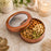 Round Gold Metal Tin Box with Transparent Window Lid | 3.9 × 1.5 Inch | Gift,Rakhi, Cookies, Chocolates & Dry Fruit Packaging