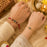 Bhai Bhabhi Rakhi Set with Lumba | Traditional Designer Raksha Bandhan Rakhi | Red Thread & Gold Finish | Premium Festive Rakhi