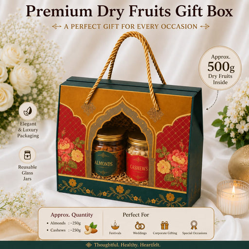 Royal Floral Window Hamper Box with Luxury Rope Handle | Premium Gift Packaging Box for Wedding, Rakhi, Diwali, Return Gifts, Chocolates & Dry Fruits | 19 × 15 × 10 CM