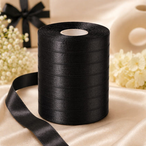 Premium Satin Ribbon Roll 1.5 cm Width (15 Meter) | Gift Wrapping Ribbon for Hampers, Cake Decoration, DIY Crafts | Available in 5 Colors