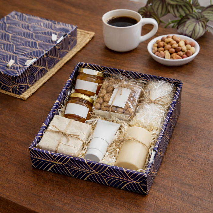 7*10 inch Multipurpose Decorative Folding Paper Box-Rectangle Cardboard Box, DIY Tray for Gift Hamper, Gifting (Cardboard Folding Paper Box-Without Net)