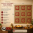Premium Ganpati  Bappa Backdrop Wall Panels (9 pcs set) | 30 × 30 CM Each Panel | 90 × 90 CM DIY Mandap Background | 9 Panels | 3 Designs | Includes Double-Sided Tape