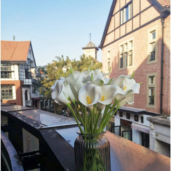 Artificial Flower Rubber Lily Sticks for Bouquet Wedding Decoration, DIY Artificial Garland Supplies Lilly Flower Sticks.