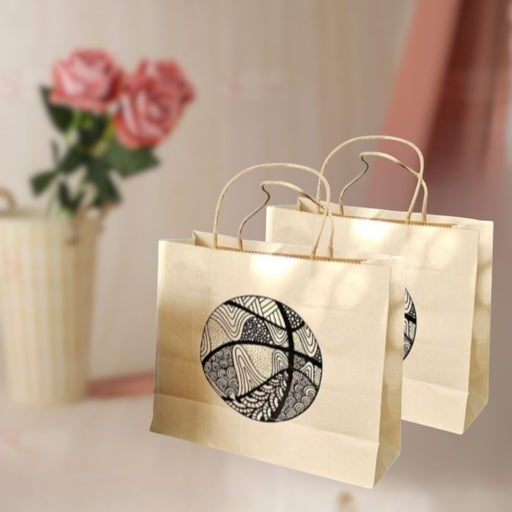 Medium Size Paper Bag With Handle 28 x 24 x 10 cm Gift Paper bag, Carry Bags, gift bag, gift for Birthday, gift for Festivals, Season's Greetings and other Events