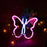 SATYAM KRAFT 1 Pcs Butterfly Neon Colorful LED Light for Home Decoration, Brighten Up Your Living Space, Also Used in Parties & Christmas Parties as Decoration (Blue and Pink Color, 1 Piece)