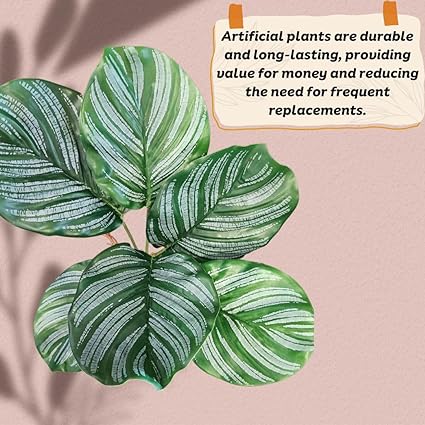 SATYAM KRAFT 1 Pc Plant with Aesthetic Plastic Pot - Monstera Plant - Artificial Flower Indoor Decoration Plant for Home Decor Item