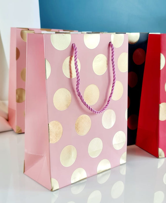 Paper Bag Goodie Bags With Handle Gift Paper bag, gift For Valentine Gifting, marriage Return Gifts, Birthday, Wedding, Party, Season's Greetings (Mix Color)