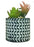 1 PC Mini Artificial Green Indoor Succulent Plant with Aesthetic Ceramic Pot Faux Flower Plant to Add Charm to Your Home Decor(Black)