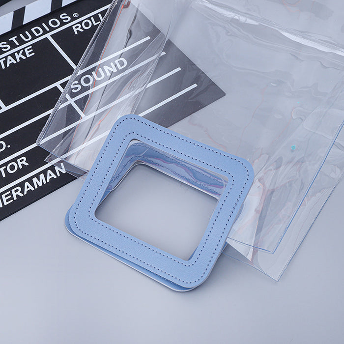 12 Pcs Small Transparent Bags with Square Handle Gift Paper Bag, Carry Bags, Gift Bag, Gift for Birthday, Valentine, Marriage, Festivals, Season's Greetings and Events (Blue) (Small)(18 x 9 x 24 cm)