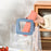 12 Pcs Small Transparent Bags with Square Handle Gift Paper Bag, Carry Bags, Gift Bag, Gift for Birthday, Valentine, Marriage, Festivals, Season's Greetings and Events (Blue) (Small)(18 x 9 x 24 cm)