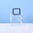 12 Pcs Small Transparent Bags with Square Handle Gift Paper Bag, Carry Bags, Gift Bag, Gift for Birthday, Valentine, Marriage, Festivals, Season's Greetings and Events (Blue) (Small)(18 x 9 x 24 cm)