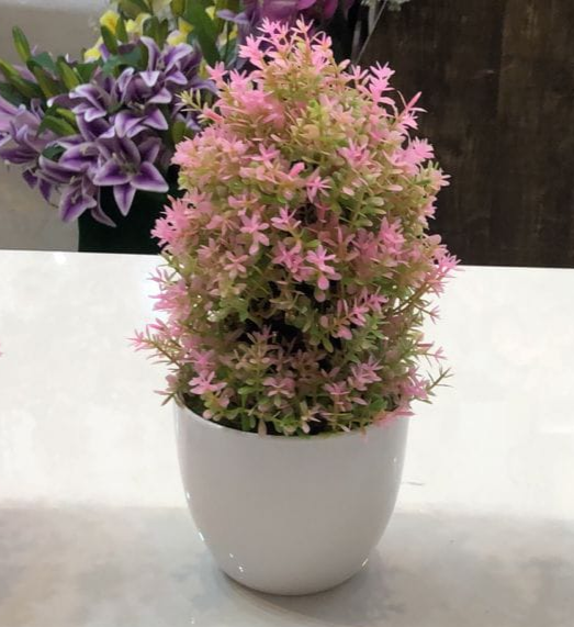 Artificial Bonsai Flower Tree with Pot for Home Decor, Room Decorations, Living Room Table Decoration Plants and Craft Items Corner