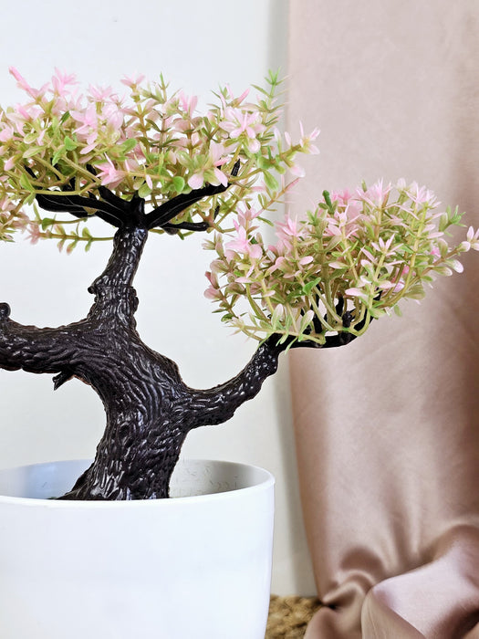Artificial Bonsai Flower Tree with Pot for Home Decor, Room Decoration —  Satyam Kraft
