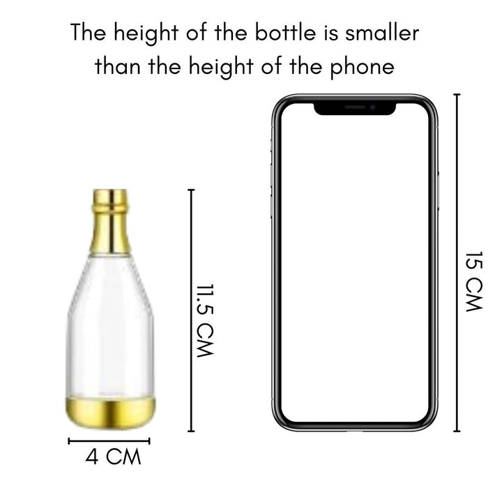 Small Size Golden Acrylic Box Champagne Design Plastic Storage Bottles (11.5 cm) | Perfect for Return Gifts, Chocolates, Dry Fruits & Invitations baatli,batli,chandi