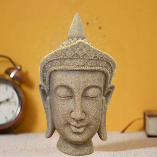 SATYAM KRAFT 1 Piece Sitting Buddha Idol, Statue for Home Decor, Decorative Gifting Purpose showpiece, murti, for Living Room Mandir Pooja Office Decoration.