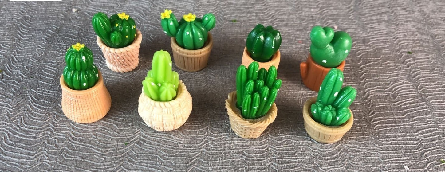 1 Cactus set Outdoor Fairy Garden Accessories Miniatures,Mini garden decor Craft project Tools, Dollhouse miniature, Desk Top decor for Home,office