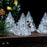 SATYAM KRAFT 12 pcs Acrylic Crystal Chritsmastree Design Flameless and Smokeless Led Tea Light Candle for Gifting,House, Light for Balcony, Room, Birthday, Festival Christmas Decoration