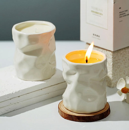 1 Pc Scented Wax Candle in Cylindrical Container – White Aromatherapy Candle for Home Décor, Spa, Meditation, Gifting & Relaxation