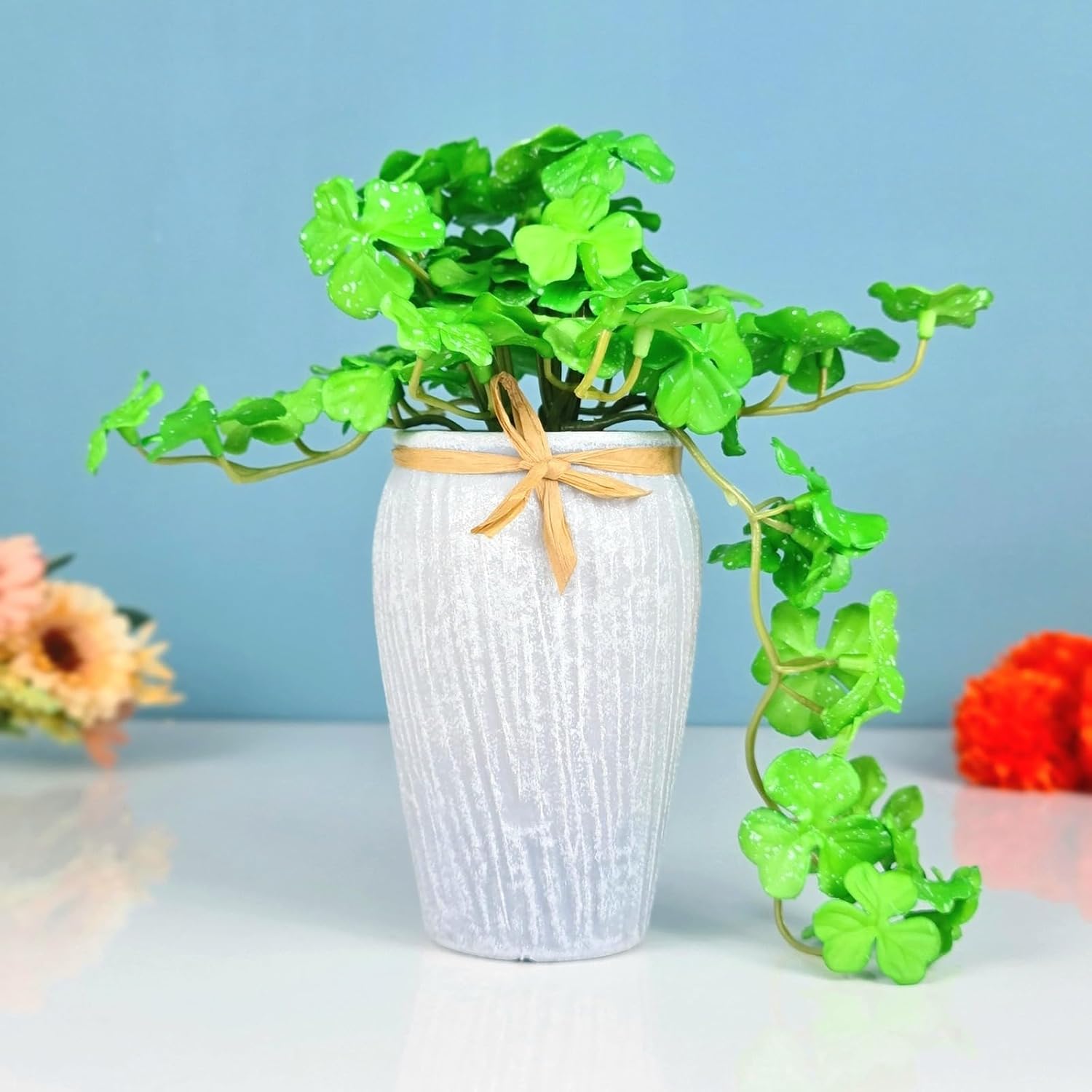 clover-green ⭐︎造花アレンジ 白 グリーン　高さ約50cm cloverplant_1800x1800.jpg?v=