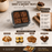 Disposable Square  Brownie Box Food Container with Lid 11×11×4 cm | Black Base Meal Box for Cakes, Brownies, Snacks & Takeaway Packaging