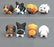 SATYAM KRAFT 4 Set Dog Miniature Set for Unique Gift, Home, Bedroom, Living Room, Office, Restaurant Decor, Figurines and Garden Decor Items(Multicolor)(Pack of 4)