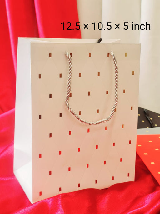 Large Paper Bag Goodie Bags With Handle Gift Paper bag, Carry Bags, gift For Valentine Gifting, marriage Return Gifts, Birthday, Wedding, Party, Season's Greetings(Mix Color) (Large)