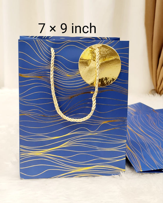 12 pcs Small Size Paper Bag With Handle 23 x 18 x 10 cm Gift Paper bag, Carry Bags, gift bag, gift for Birthday, gift for Festivals, Season's Greetings and other Events(Pack of 12)