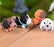 1 Set (4 Pieces) Dog Miniature Set for Unique Gift, Home, Bedroom, Living Room, Office, Restaurant Decor, Figurines and Garden Decor Items(Multicolor)