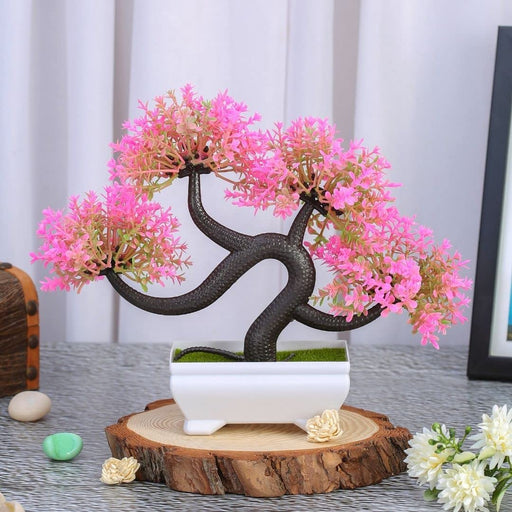 1 Pc Artificial Bonsai Tree with Designer Pot for Home Decor, Room Decorations, Living Room Table, Diwali Decoration Plants and Craft Items Corner (Pack of 1)