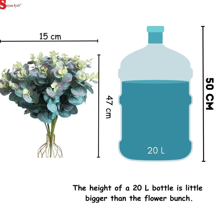 3 Pieces of Artificial Eucalyptus Gingko Sticks - Home Decor Plants- Flower Decorative Leaves for Living Room, Valentine's Day Decoration Items (Pack of 3) (No Vase)