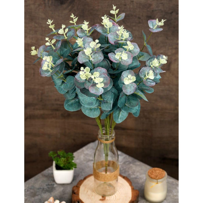 3 Pieces of Artificial Eucalyptus Gingko Sticks - Home Decor Plants- Flower Decorative Leaves for Living Room, Valentine's Day Decoration Items (Pack of 3) (No Vase)